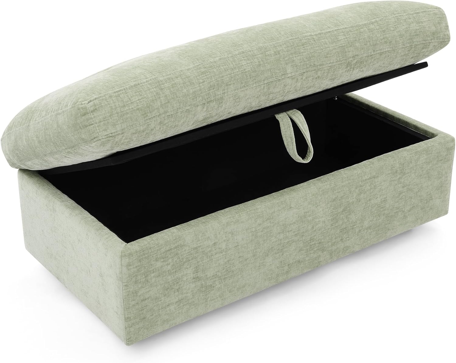 Eafurn Loveseat Sleeper Chair with Storage Ottoman, Adjustable Recliner Sofa with Side USB Charging Port & 360° Phone Stand, Tufted Fabric Reading Chair with Padded Armrests | Breathable material, Pillow Armrest