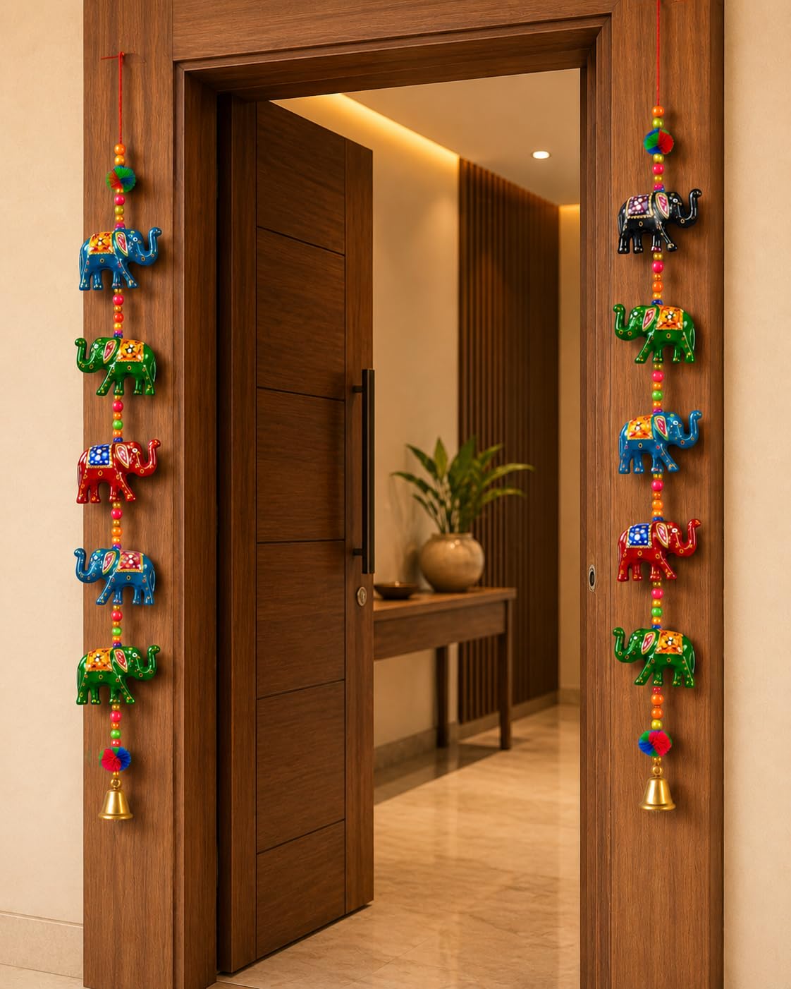 Dreamkraft Paper Mache Elephant Door Hangings, 96 Cm, Multicolour 1
