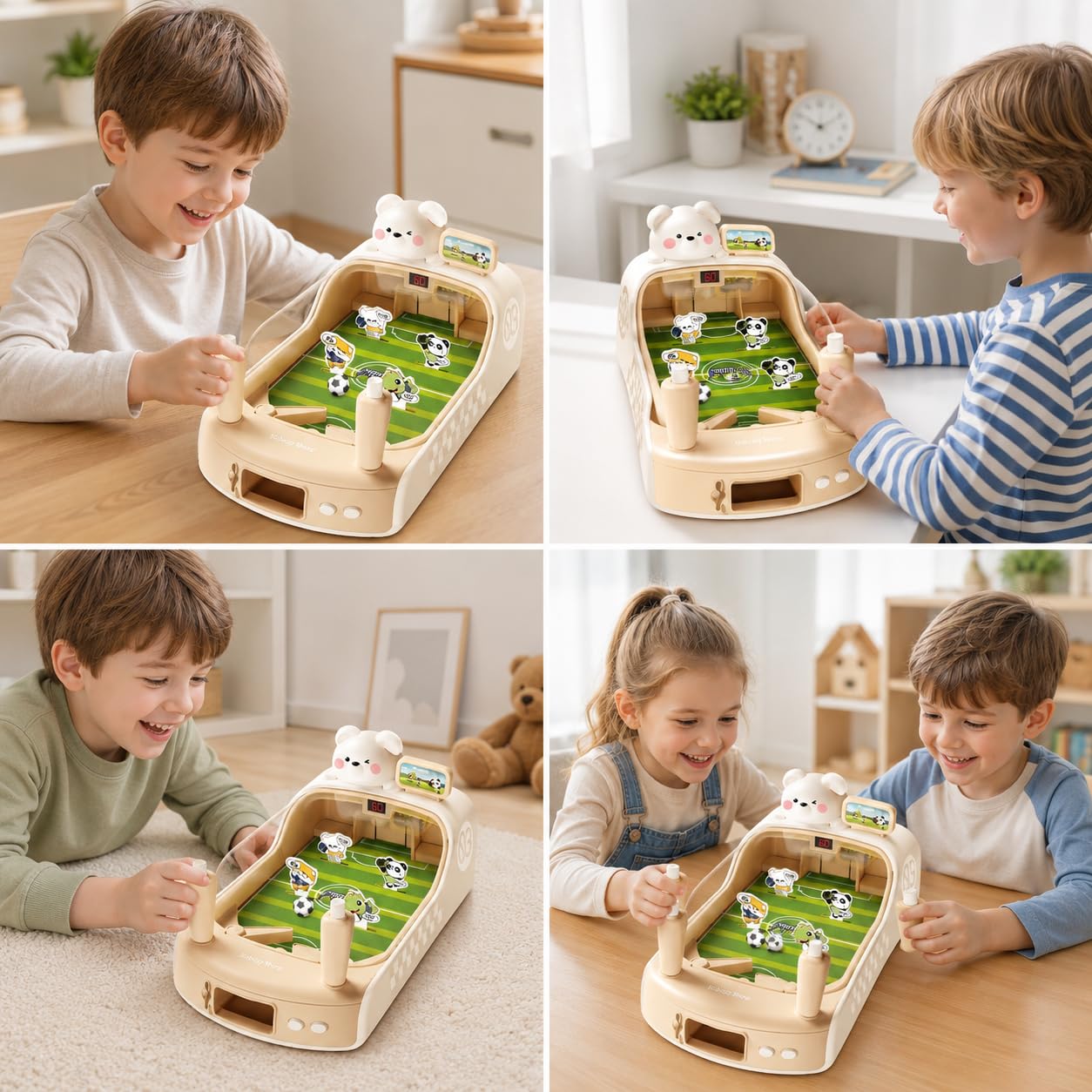 Qianly Mini Tisch Tischfussball Spielzeug für und Erwachsene – Interaktiver Tischfußballautomat für Zuhause