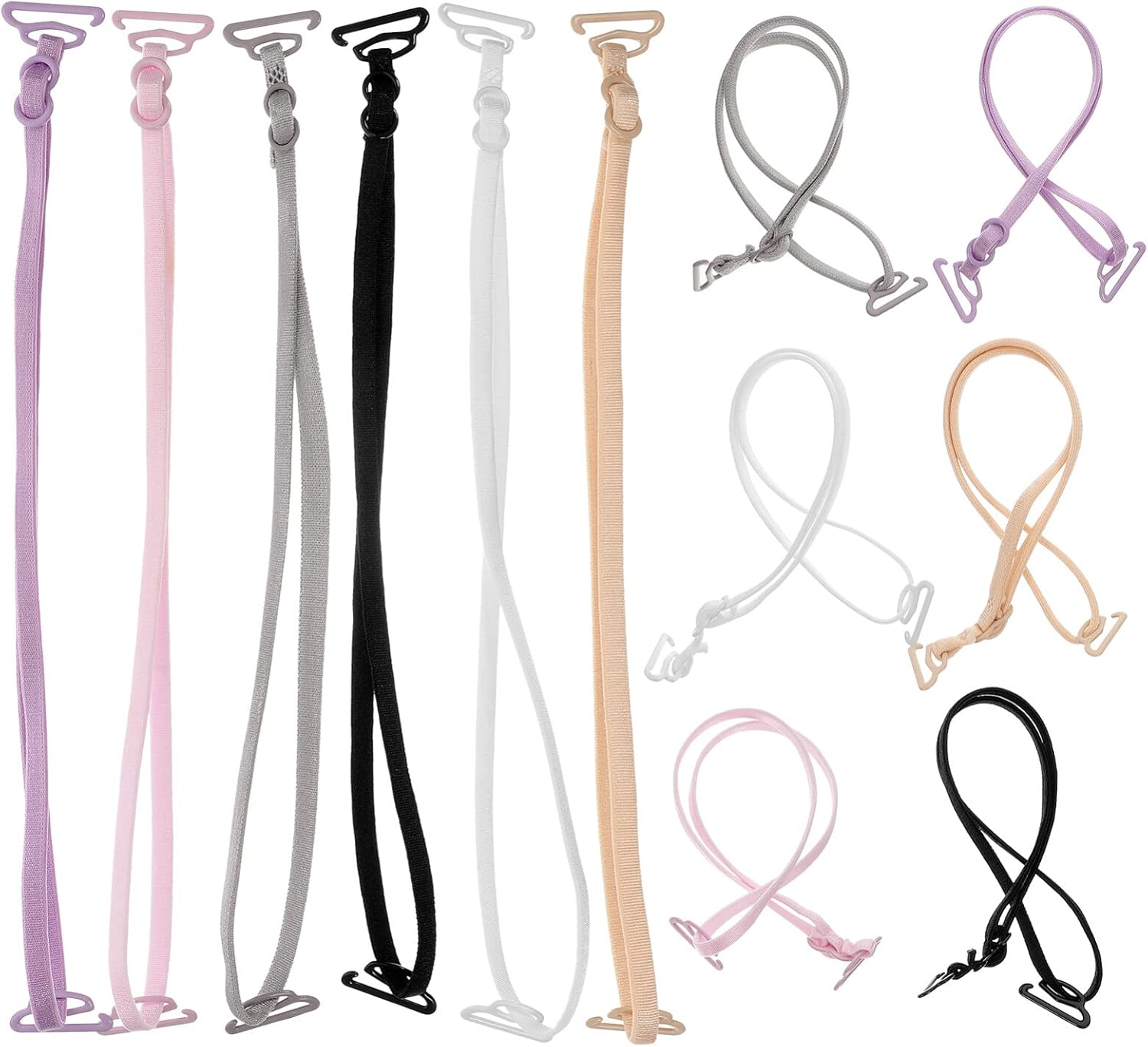 GALPADA 6 Pairs Bra Strap Replacement Elastic Adjustable Removable