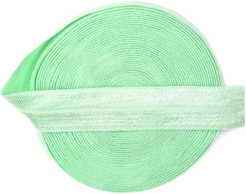DIY PARK 5 Yard 5/8" Soild Color Fold Over Elastic Spandex Satin Band Lace Baby Headband Sewing Trim (Antique Mauve) image 4