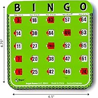 Vista 5 de Regal Bingo - Tarjetas de bingo a granel con ventanas deslizantes – Tarjetas de juego de bingo reutilizables con impresión grande para adultos