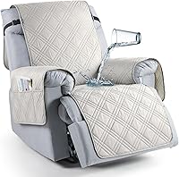 Vista 9 de TAOCOCO Funda para silla reclinable 100% impermeable, fundas antideslizantes para silla reclinable con bolsillo, protector de muebles lavable