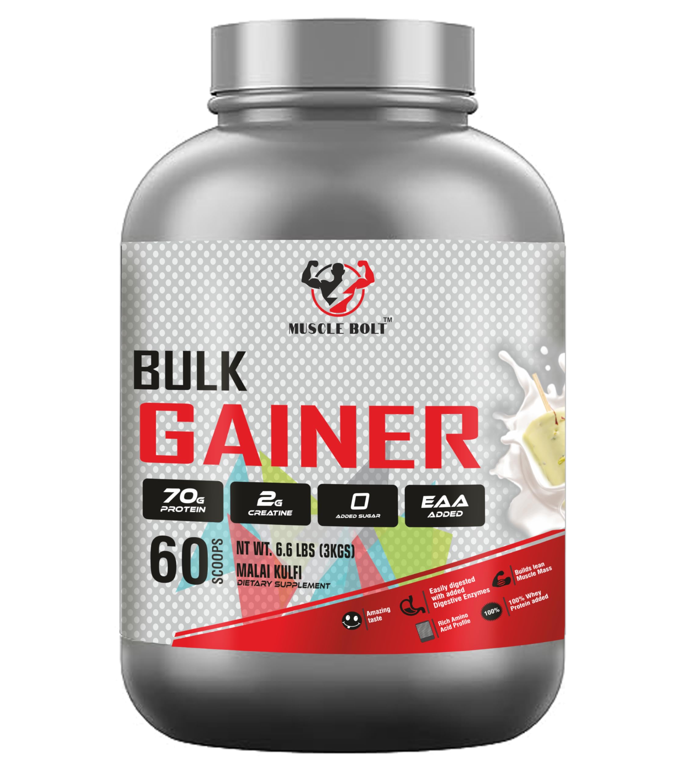 See full amazon price history chart for MUSCLEBOLT Bulk Weight Gainer (3Kg / 6.6 lbs Malai Kulfi 60 Servings) With 70g Protein, 2g Creatine Whey Protein Powder Reduces Muscle Breakdown Increases Energy & Endurance Servings MUSCLEBOLT Bulk Weight Gainer (3Kg / 6.6 lbs Malai Kulfi 60 Servings) With 70g Protein, 2g Creatine Whey Protein Powder Reduces Muscle Breakdown Increases Energy & Endurance Servings (B0D25WNS9H) Amazon Price History, Amazon Price Tracker