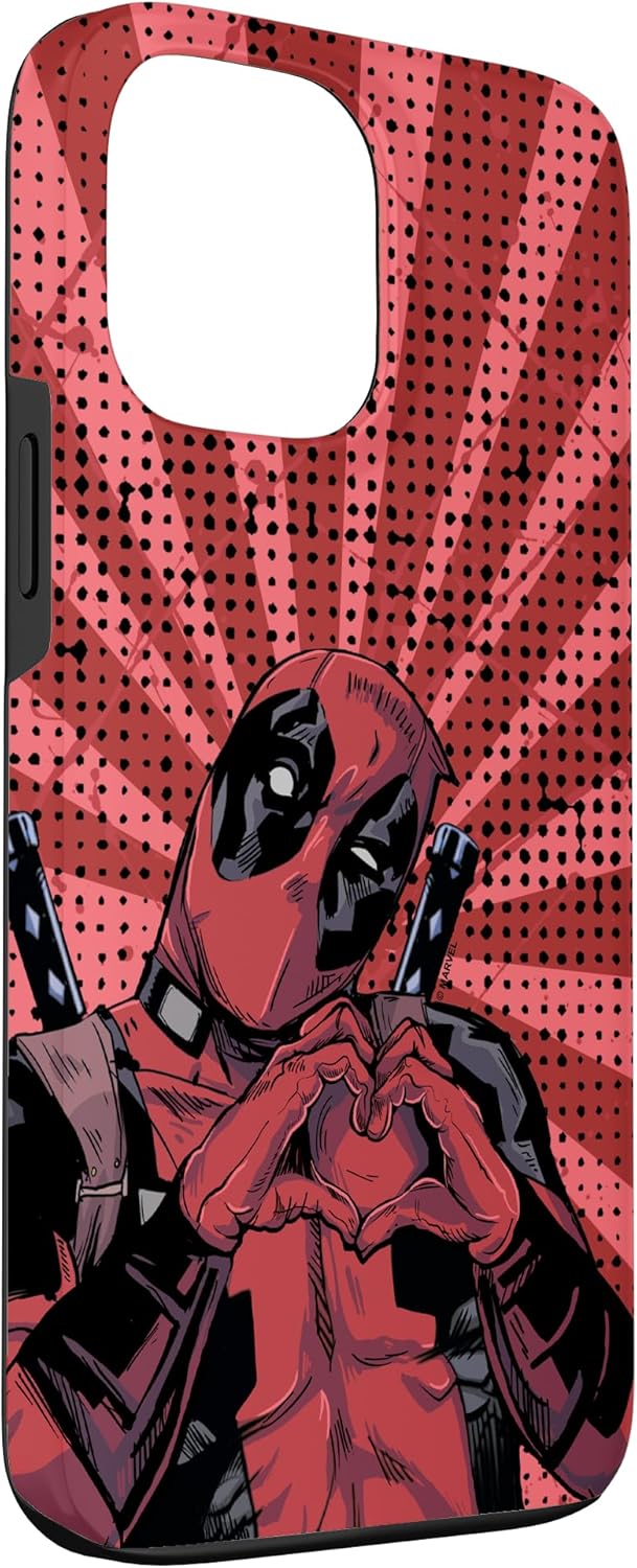 Marvel Deadpool Comic Heart Hands Case for iPhone 13 Pro Max