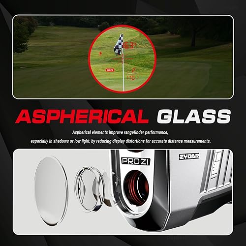 Miniatura 7 de Telémetro láser de golf Pro Z1 con pendiente, aumento 7X, pantalla de doble color, rango de 1300 yardas, bloqueo de bandera con pulso, agarre