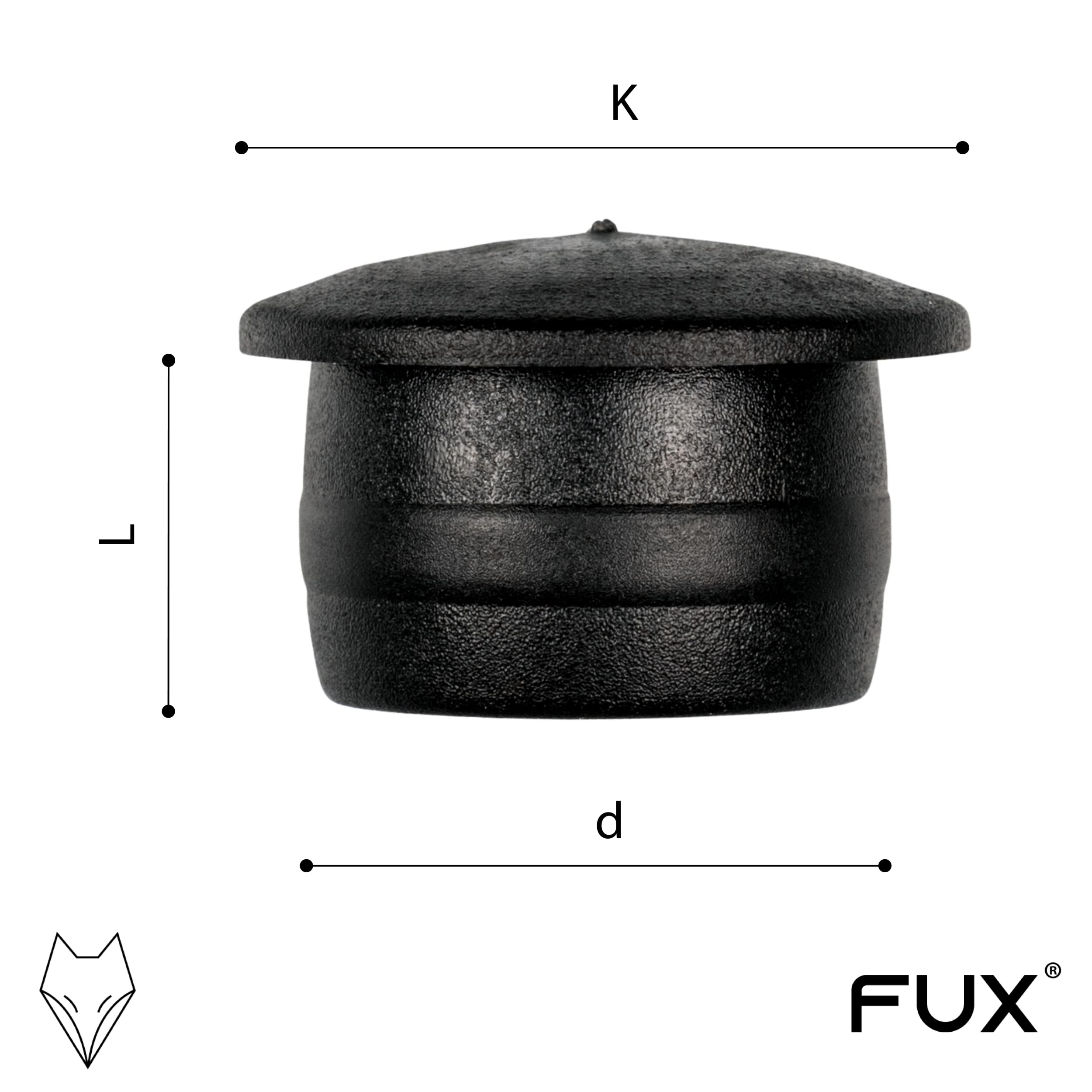 Set di 50 tappi per fori di perforazione, diametro asta: 4,4-20,5 mm, copriforo mobili, tappo in plastica, otturatore per buco, bocca, tappo nero, 7,0 mm