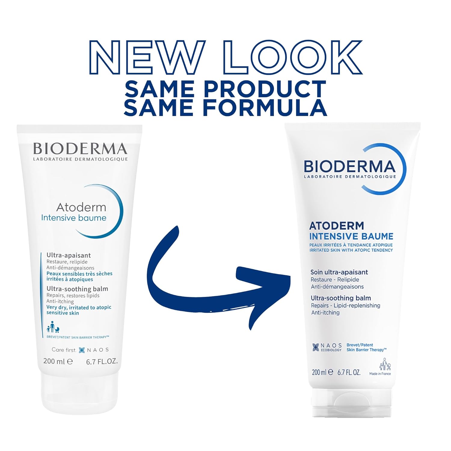 Bioderma Atoderm Intensive Balm, Nourishing Body Cream- for Very Dry Sensitive Skin, 6.8 Fl Oz