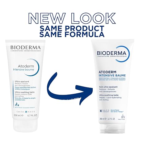 Bioderma Atoderm Intensive Balm, Nourishing Body Cream- for Very Dry Sensitive Skin, 6.8 Fl Oz