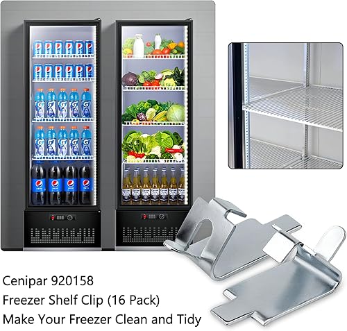 Miniatura 6 de 920158 Clips para estante de congelador para refrigerador y congelador Clips de soporte de estante de acero inoxidable, paquete de 16 por Cenipar