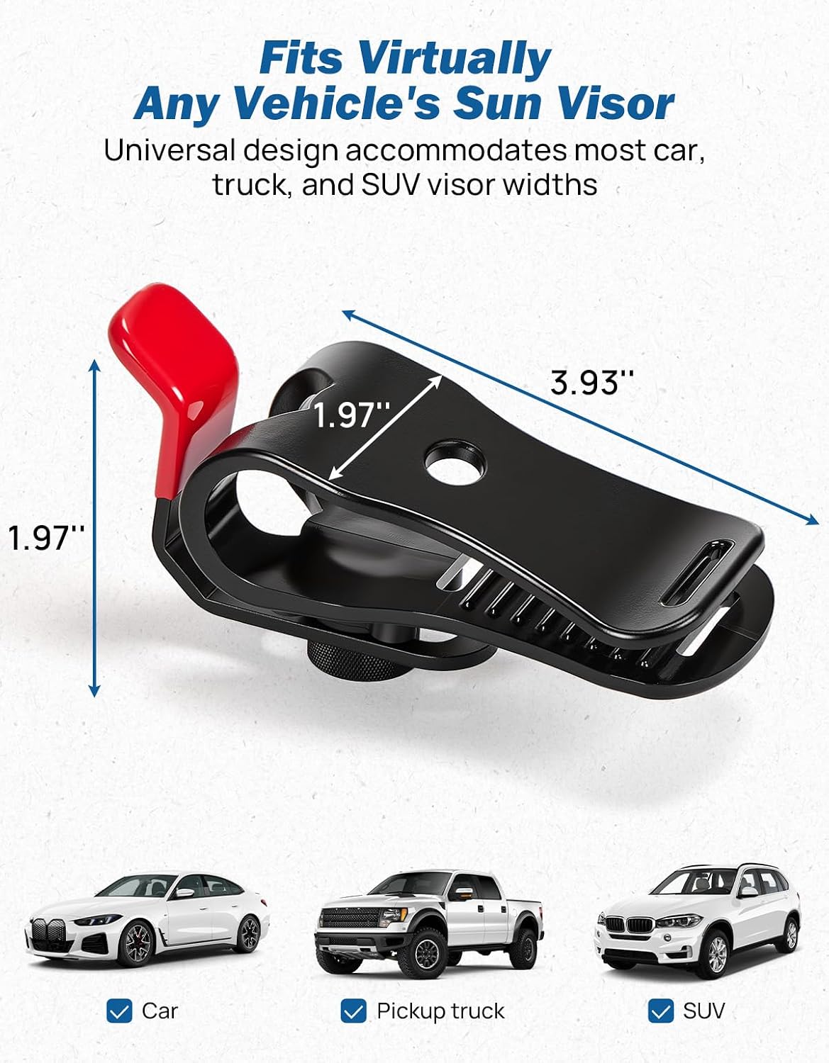 JOYTUTUS Upgraded Zinc-Aluminum Alloy Sun Visor Repair Clip for Car, Heavy Duty Quick Fix to Keep Sun Visor Up, Rust-Proof & Heat-Resistant Universal Car Visor Clip Fix