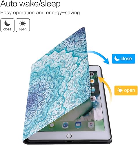 Miniatura 6 de Vimorco Funda para iPad 9.7 20182017. Funda de piel tipo libro para Apple iPad 9.7 pulgadas, soporte de múltiples ángulos de visión, también