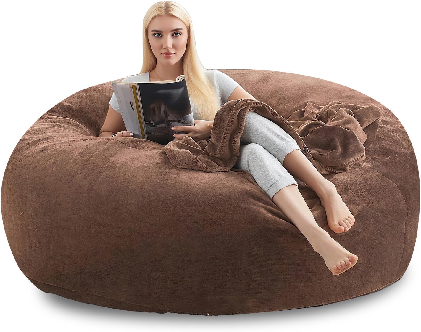 Big Beanbag Chairs for Adults ，4FT Bean Bag Chair with Filler Memory Foam Chair Super Soft Plush, Living Room Furniture, Suitable for bedrooms, Comfy Lounge Reading Chairs