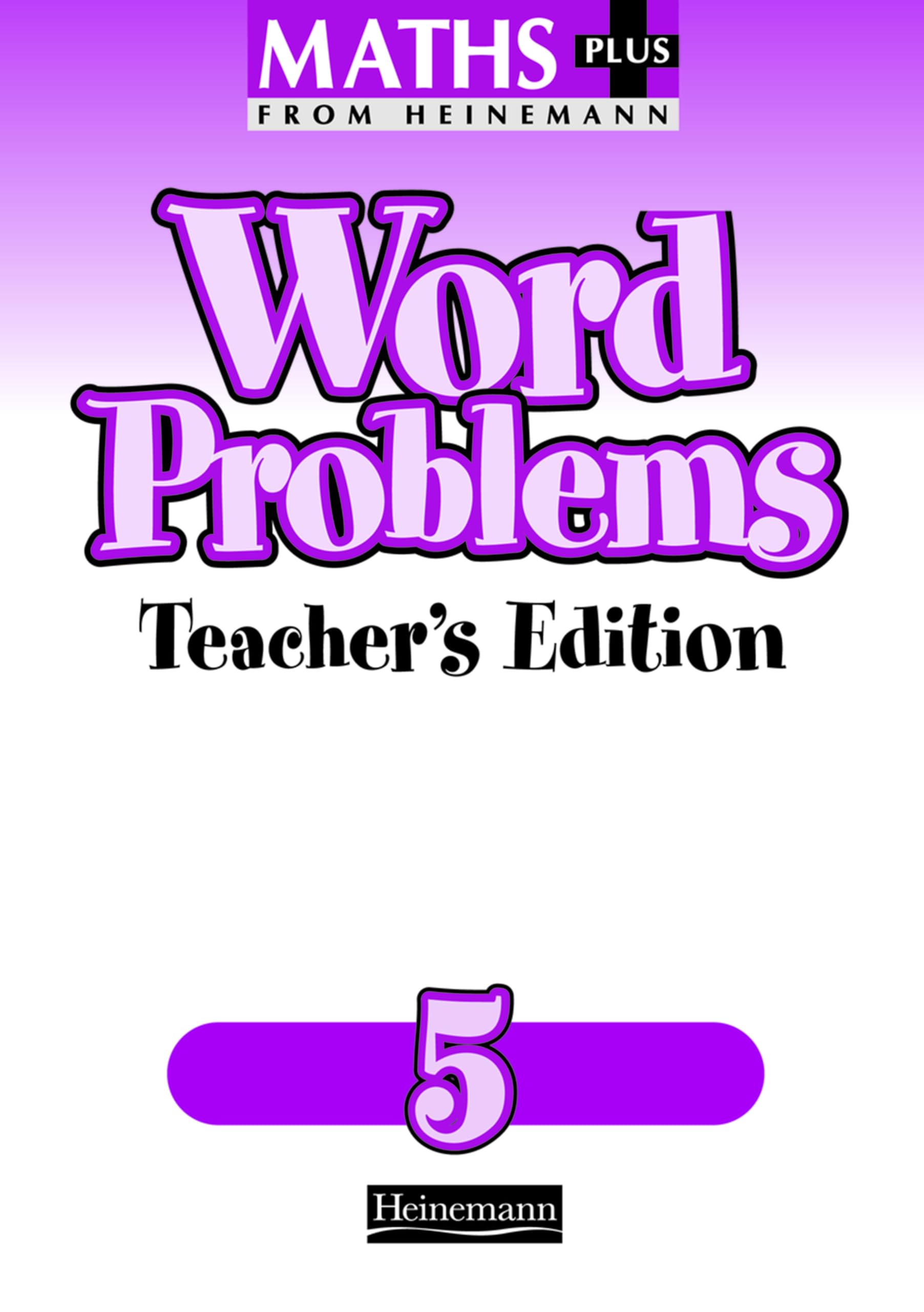 Maths Plus: Word Problems 5 - Teacher's Book By Len Frobisher, Ann Frobisher