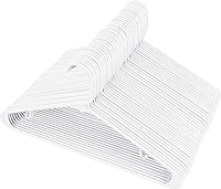 Vista 5 de Utopia Home Perchas de plástico paquete de 150 Percha para ropa con ganchos Percha duradera y ahorra espacio Perchas blancas resistentes