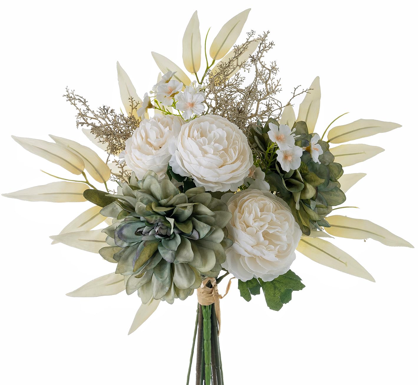 Amaryllis Fiori di Natale artificiali L55cm bianchi 2 pezzi-16602
