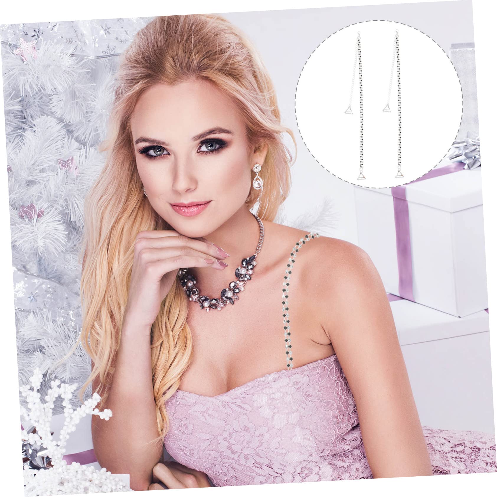 VALICLUD 5pares Correas Ajustables De Rhinestone Para Sujetador De Tirantes Decorativos Para Ropa De Fiesta y Vestidos Sin Hombros Accesorios Chic y Elegantes