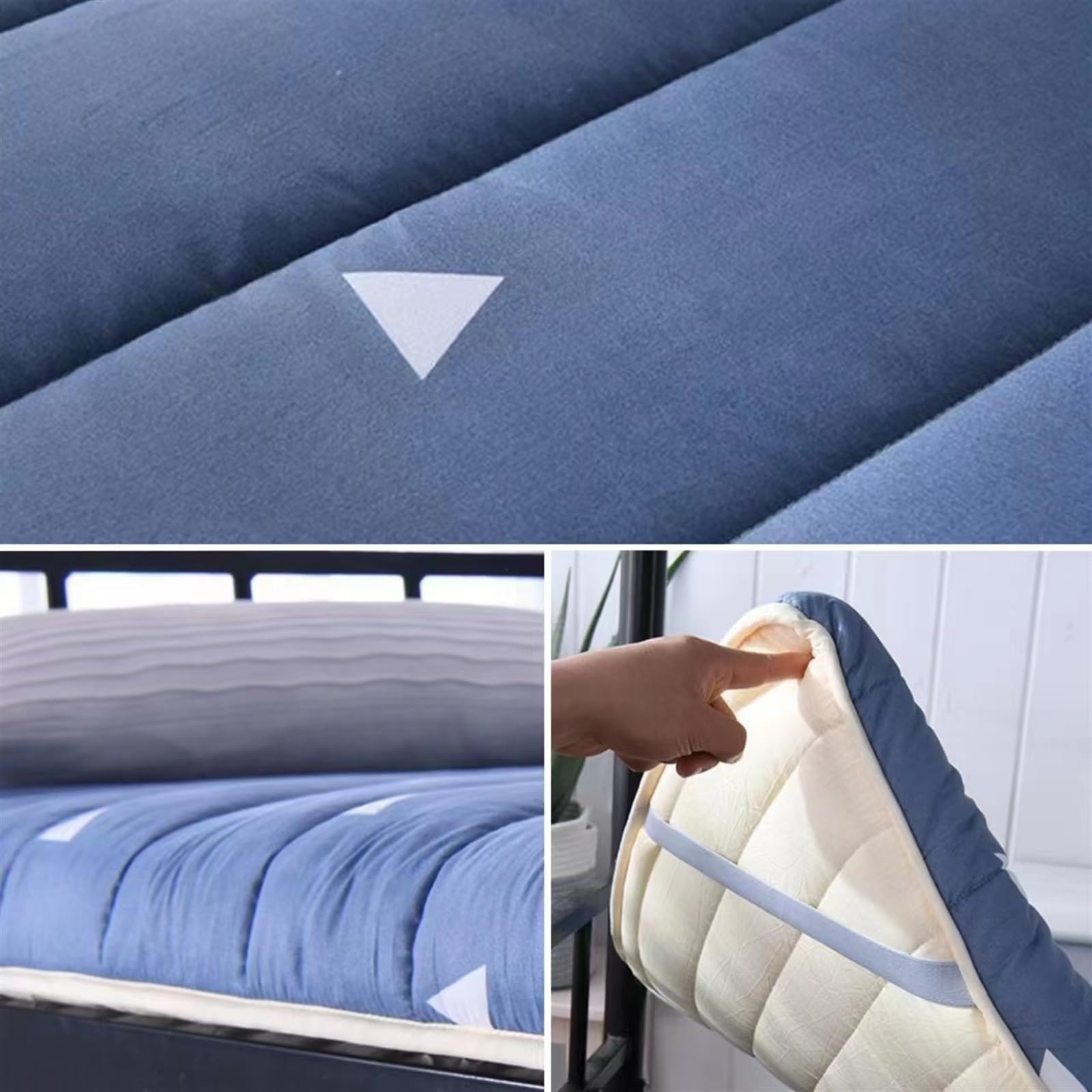 Colchón de Piso Grueso Colchón portátil Plegable Suave Futones japoneses Individuales Dobles, Colchoneta Enrollable de Tatami japonés Colchón Plegable (Color : B, Size : 90x200cm(35x79inch))