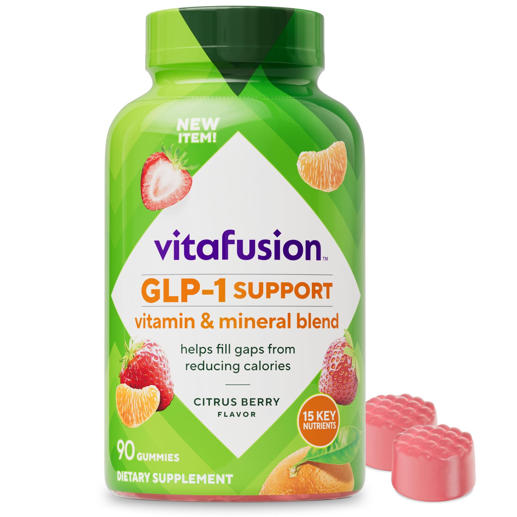 Vitafusion GLP1 Vitamin Supplement Support Gummy | 90 Multivitamin Gummies 90 Count (Pack of 1)