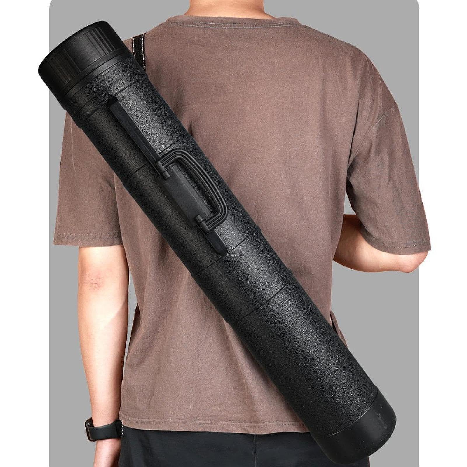 Amagogo Posterröhre mit verstellbarem Riemen, Transportröhre zur Aufbewahrung von Kunstwerken und Postern, zum Transportieren von Dokumenten, Blaupausen, 11 cm L 78 to 140 cm