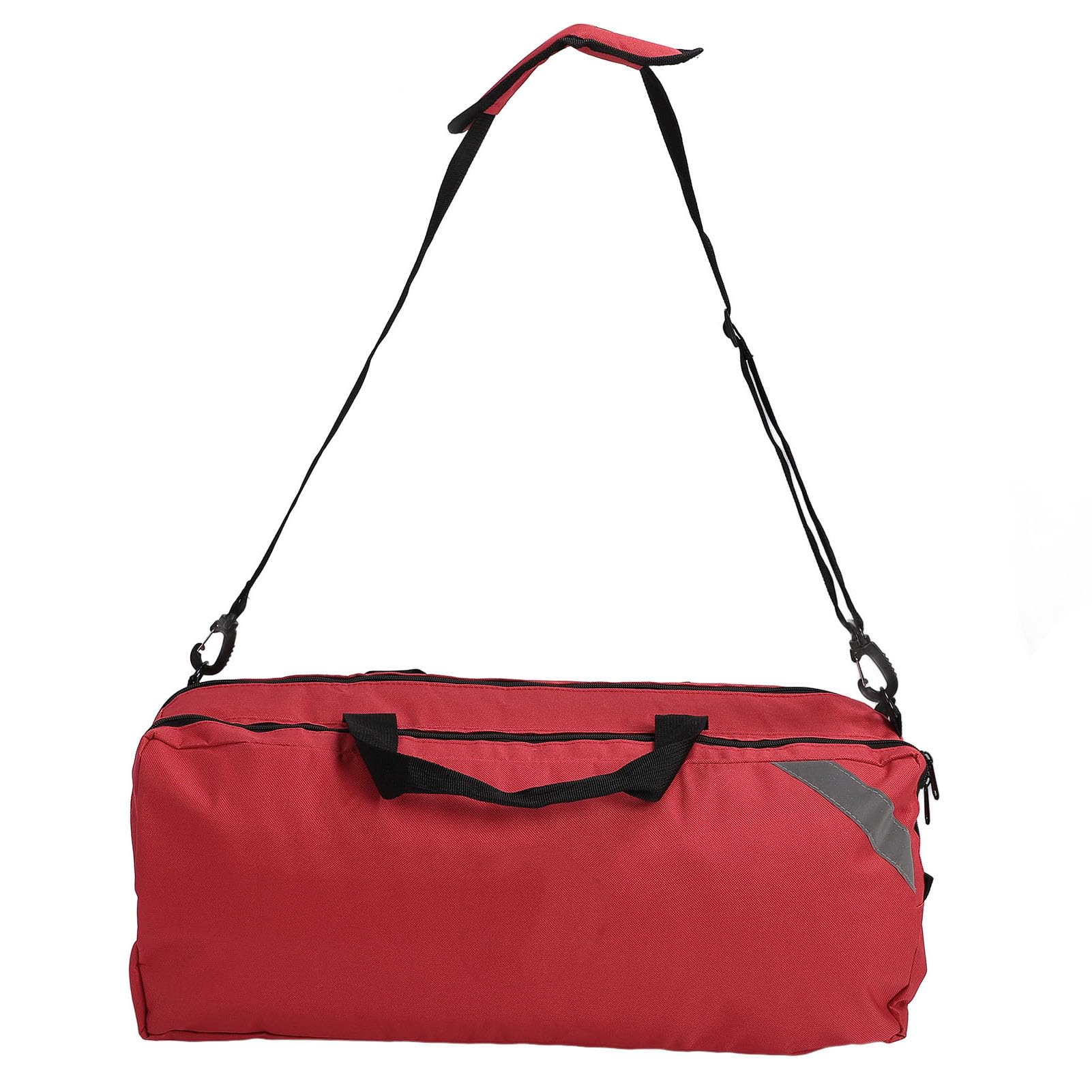 Borsa medica per primo soccorso a forma rettangolare, borsa per soccorritori d'emergenza di grande capacità, porta pronto soccorso impermeabile in tessuto Oxford 600D con cinghie r (Rossa)
