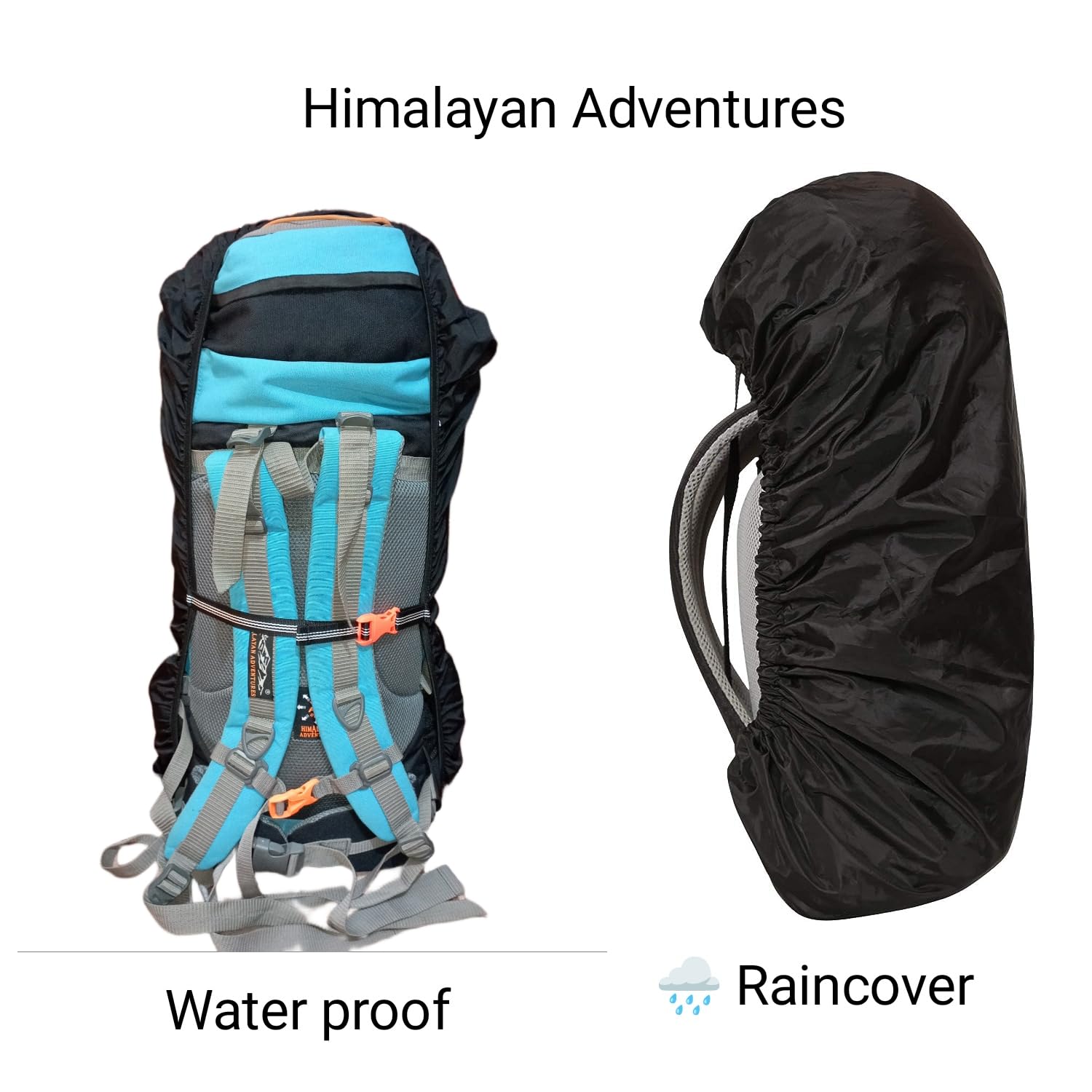 Himalayan Adventures 100% Rain & Dust Proof Protector for 100 to110 LTR. Backpacks, Rain Cover for Bags, Rain Cover for, Rain Cover, Specially for Rucksack Trekking & Camping, Black 3
