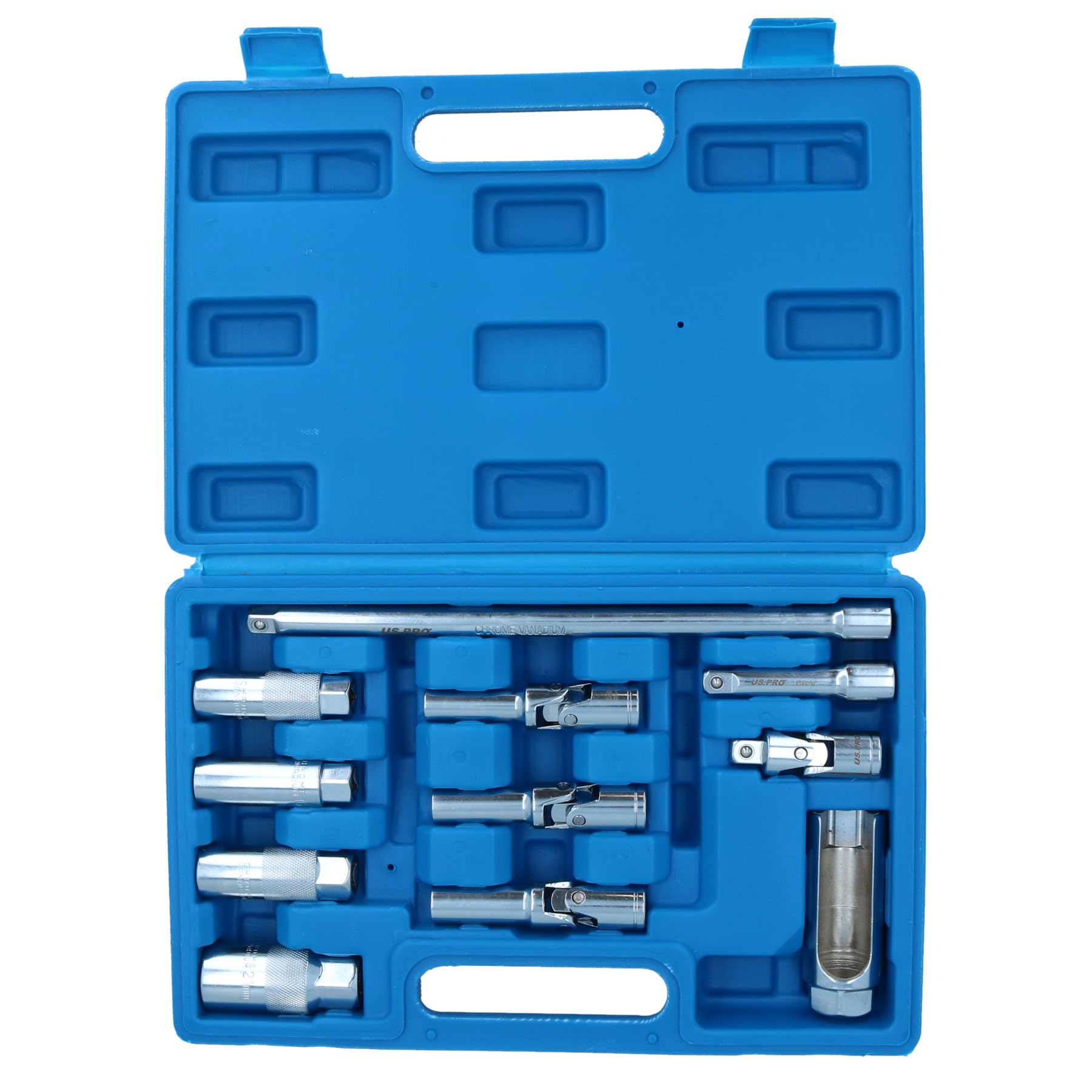 AB Tools-US Pro 3/8" zestaw świec zapłonowych i czujników świecących świec żarowych 11 szt.