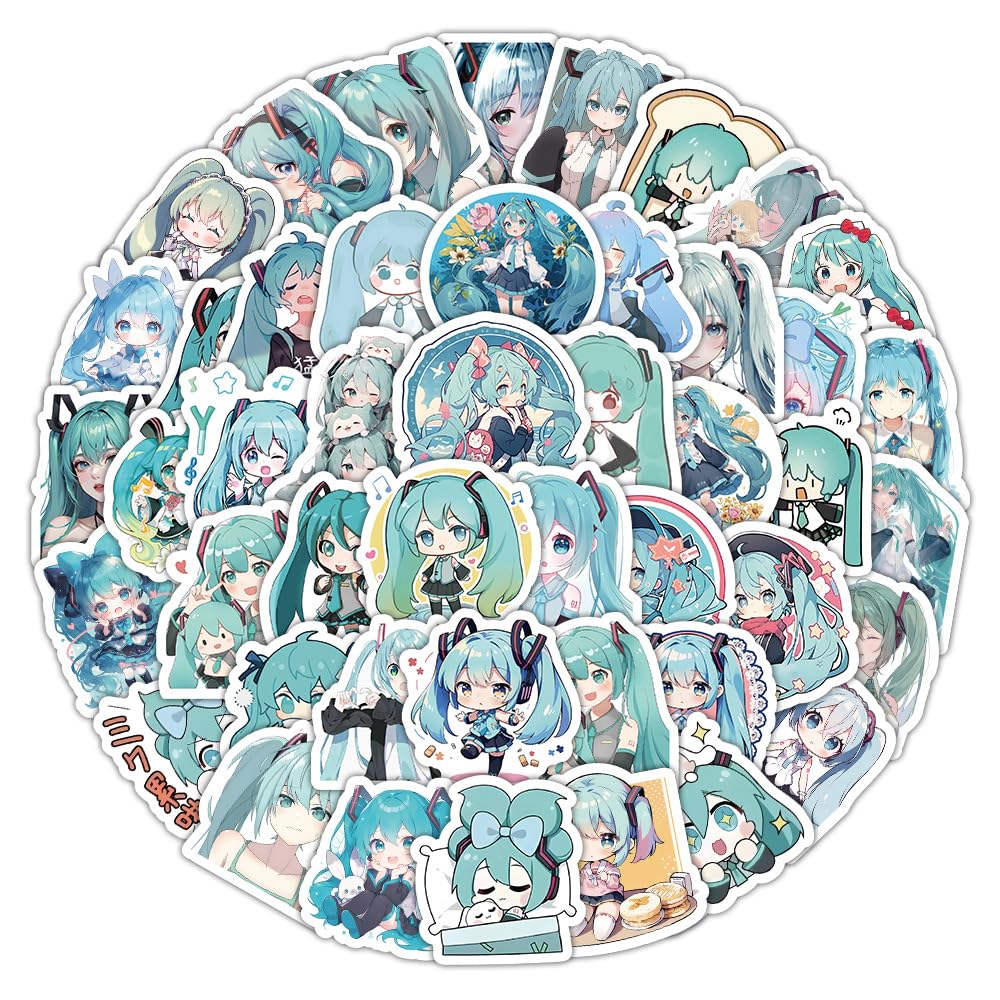Hatsune Miku Stickers, 100Pcs Japanese Anime Stickers - Image 2