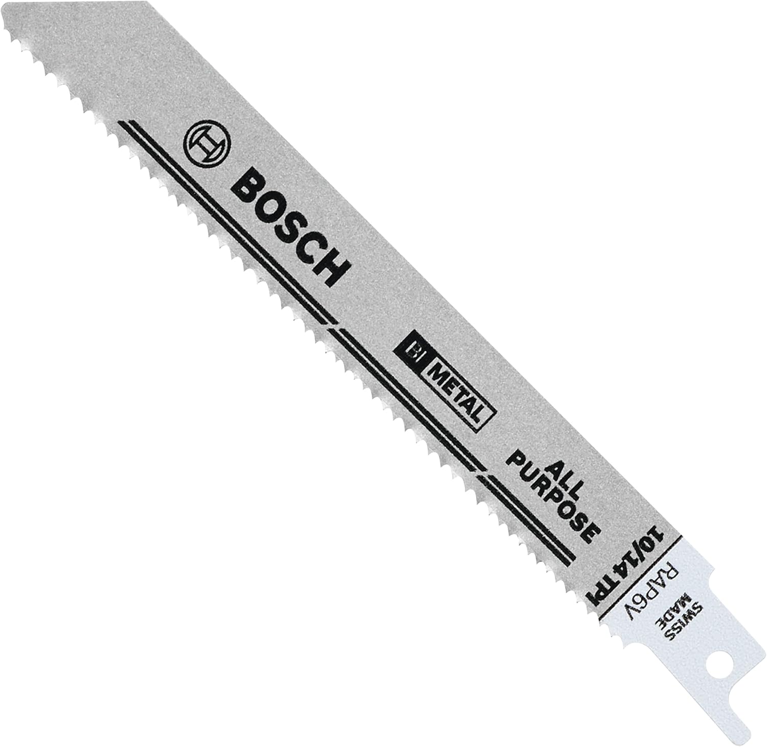 BOSCH RAP6V 5-Pack 6 In. 10/14-TPI Reciprocating Saw Blades for All Purpose Application
