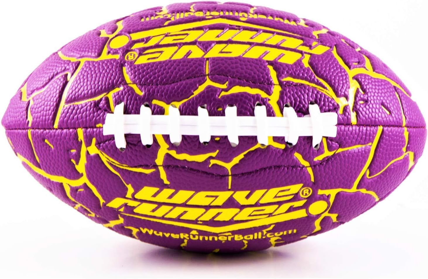 WaveRunner Grip It Waterproof Football- Size 9.25 Inches with Sure-Grip Technology | Let's Play Football in The Water! Extreme Metallic Series (Purple/Yellow) : Toys & Games