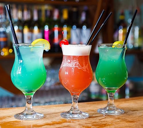 Miniatura 5 de ALINK 500 pajitas flexibles negras + 500 pajitas a rayas