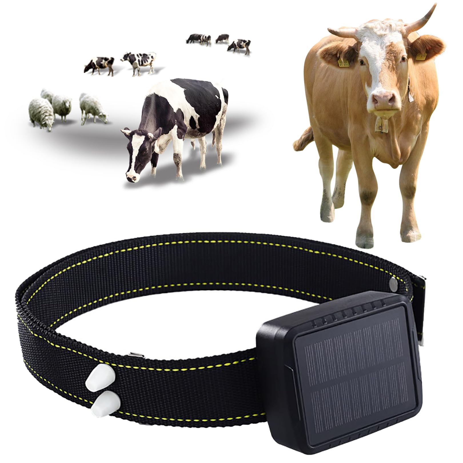 Rastreador GPS, localizador solar de animales, dispositivo antipérdida de 20000 mAh con múltiples funciones de alarma, reproducción de pista histórica, diseño antirrobo y posicionamiento múltiple