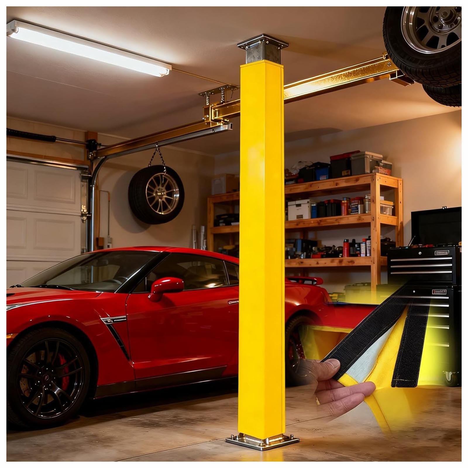 Tapis de protection universel pour poteau de jeu et colonne garage