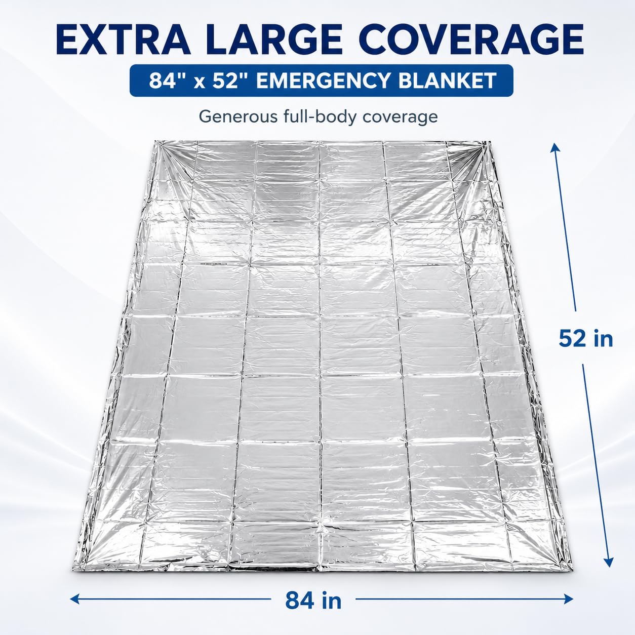 Lot of 50 Emergency Mylar Blankets - 84 x 52 by BH