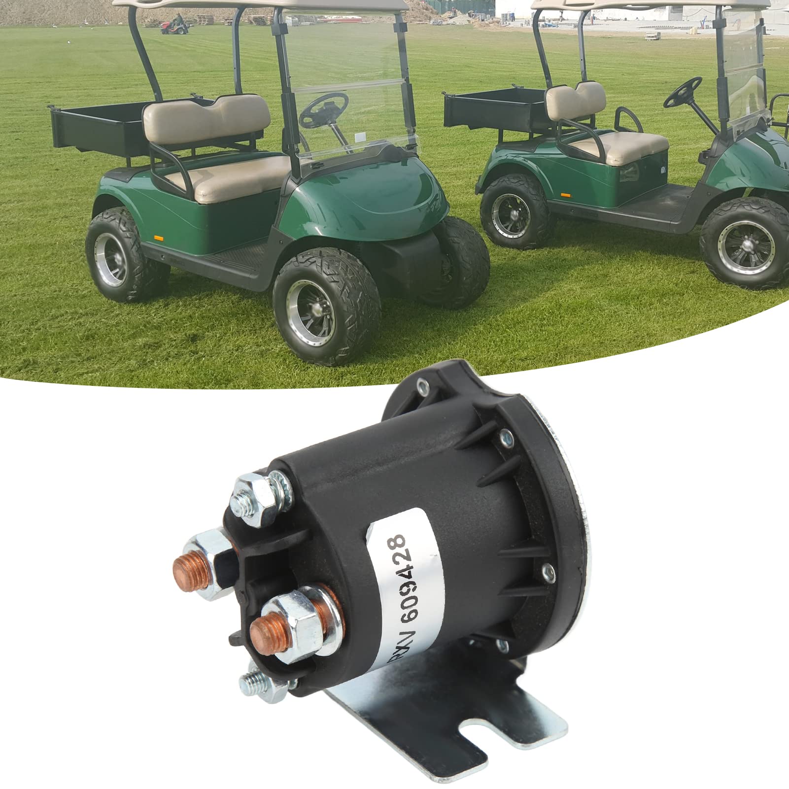 Relè Solenoide di Ricambio 36V Relè Solenoide per Auto Club 609428 Sostituzione Gruppo Solenoide per Impieghi Gravosi per Veicoli Elettrici RXV EZGO 2008 Interruttore relè