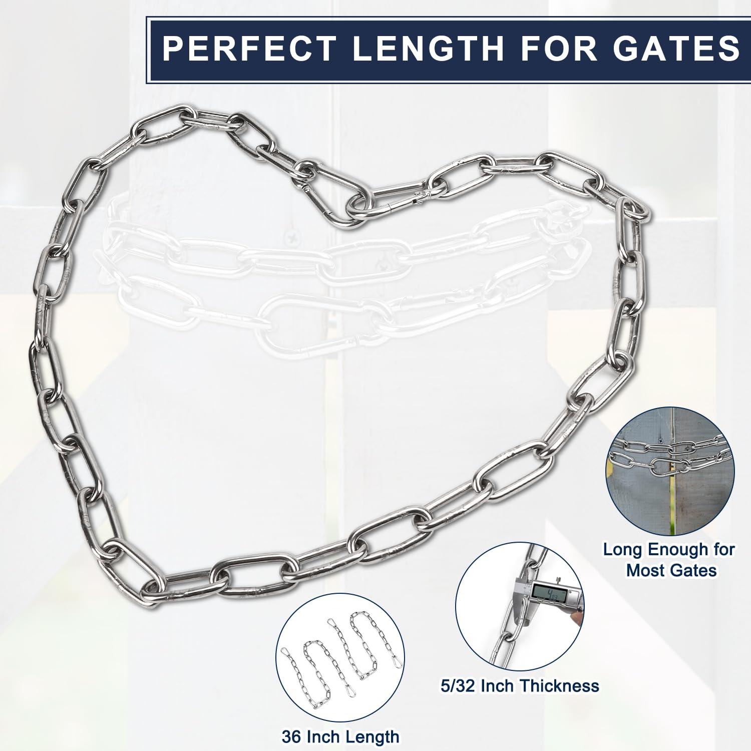 Outdoor Fence Gate Chains - Secure Your Livestock! -3 Outdoor Fence Gate Chains - Secure Your Livestock! -3