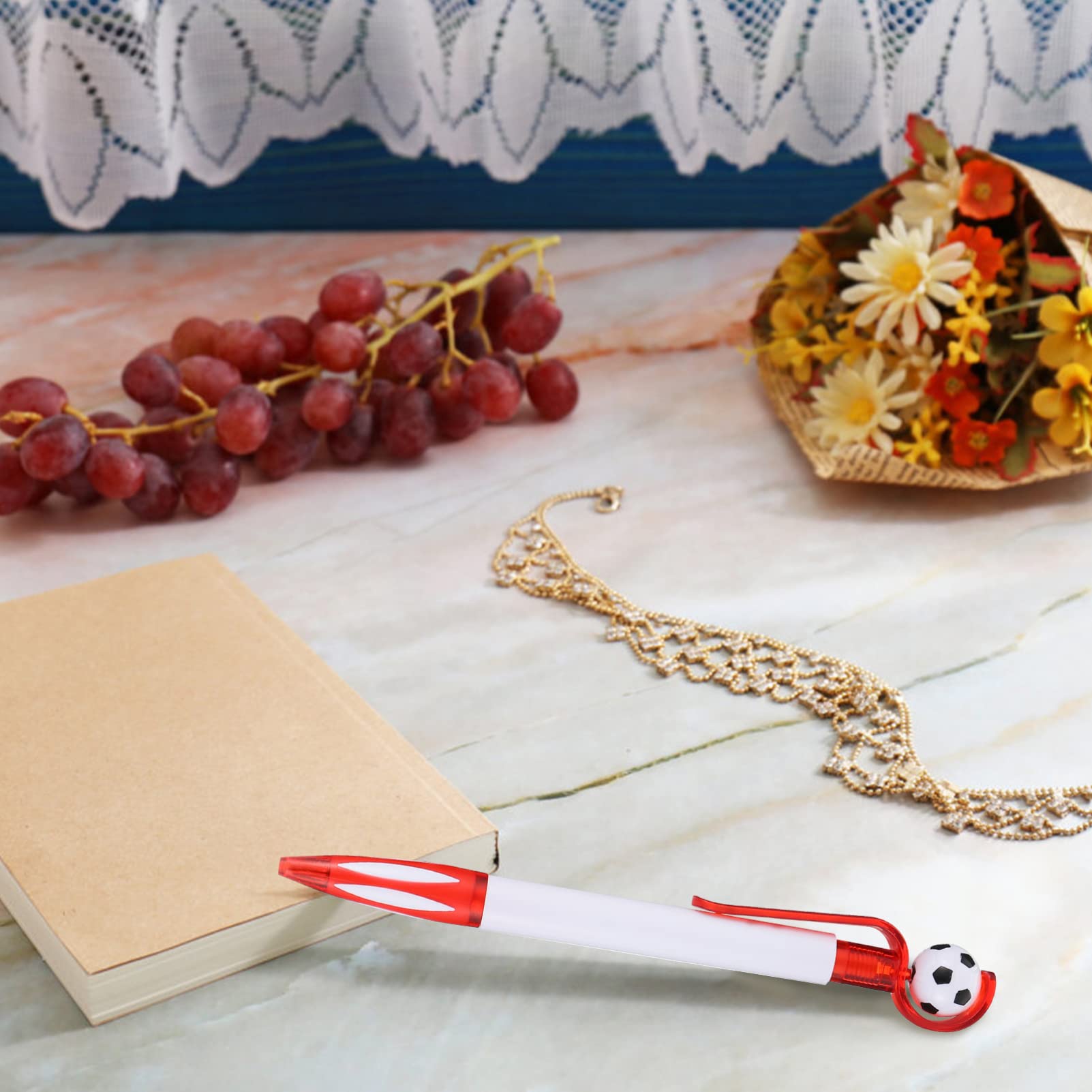 5 Set Penna A Sfera Matite Da Calcio Squadra Di Calcio Penne Per Canestro Da Calcio Penne Da Calcio Novità Penne A Sfera Penne A Sfera in Plastica 18 Pezzi * 5