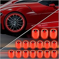 Vista 16 de 20 tapones fluorescentes para válvulas de neumáticos, tapones luminosos para válvula de aire de rueda de automóvil, accesorios de decoración