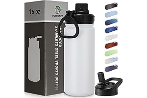 DOMICARE Kids Insulated Water Bottle - 16oz, Leak-Proof, Stainless Steel