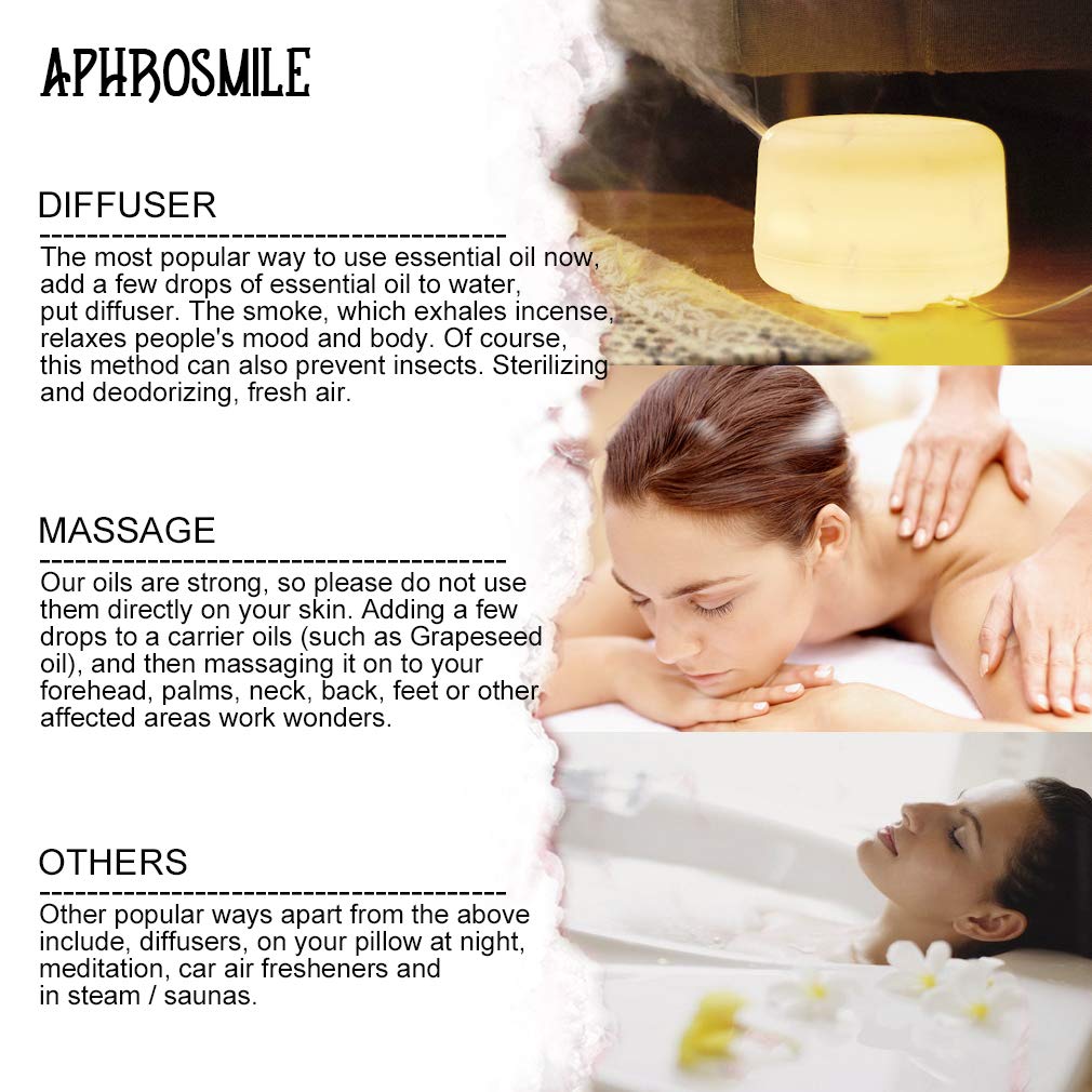 Aromatherapie Schwarzer Pfeffer ätherisches Öl Set für Diffusor, 100% reine Zypresse ätherische Öle Kit für Hause, 11x10ml Weihrauch ätherisches Öl Kit- Cinnamon, Rosmarin Öle...