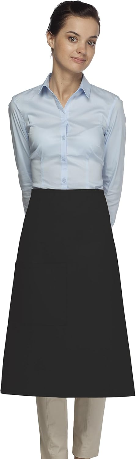 Averill's Sharper Uniforms Three Quarter One Pocket Bistro Apron with Pencil Divide 3/4 one pocket (Set of 6)