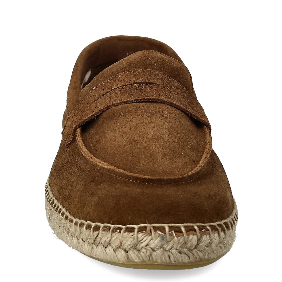 Espadrillas Mocassini da Uomo in Pelle Scamosciata. Sandali di Juta Estive e Flessibili. Design Liscio o Mascherato. Marrone, Blu Navy e Kaki