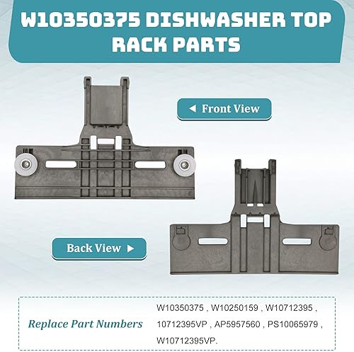 Miniatura 5 de Piezas de repuesto para lavaplatos Kenmore Whirlpool WDT750375 WDT730PAHZ0 WDT730PAHZ0 repuesto para repuestos de estante superior W10712395