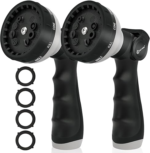 Miniatura 9 de AUTOMAN Boquilla de manguera de jardín - 10 patrones de pulverización ajustables, control de flujo con pulgar, boquilla de rociado de manguera