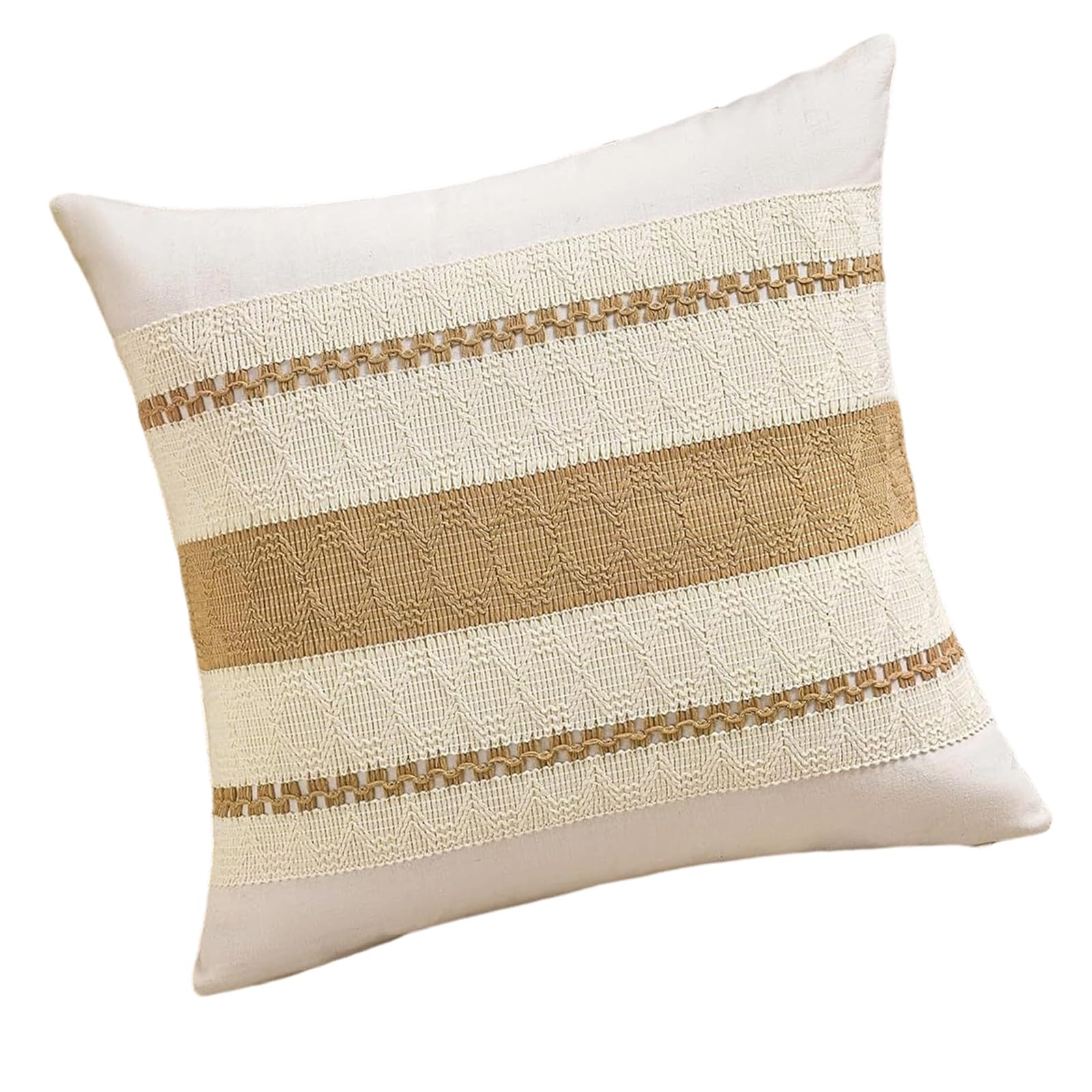 Tsophreniq Sturdy Machine Washable Bohemians Pillow Cover Craft of Cotton Linen Fabric for Easy Cleaning Bohemians Cushion Cover