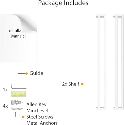 Miniatura 8 de Wallniture Utah - Estantes flotantes de madera para habitación de niños de 32 pulgadas, para habitación de niños, color blanco