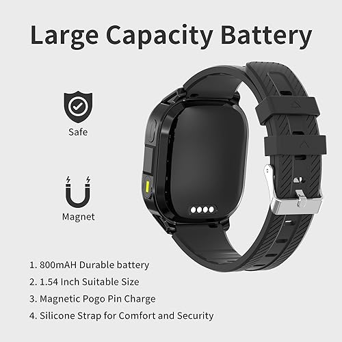 Miniatura 6 de Reloj inteligente 4G para niños con rastreador GPS y llamada telefónica para niños de 5 a 12 años, reloj GPS para niños con llamadas SOS,