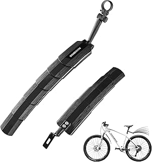 ROCKBROS Bicycle Mudguard Set Bike Front and Rear Mud Guard Fenders Universal Mudguard for Mountain Bikes, City Bikes, Children\'s Bikes, Adjustable and Retractable Bike Mudflap