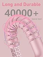 Vista 27 de Cable USBC de 10 pies, paquete de 2 cables largos USBC de carga rápida, cable trenzado de nailon USB C a USB C cargador de iPhone compatible