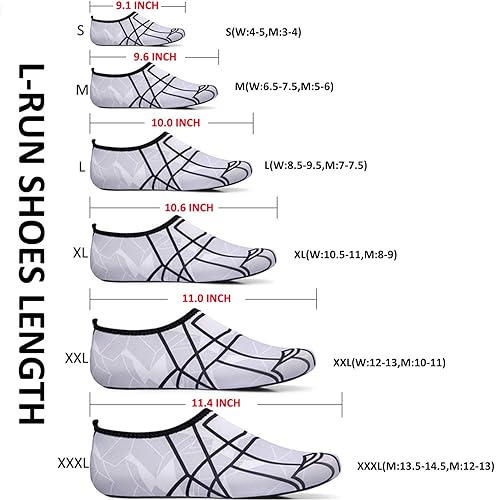Miniatura 2 de L-RUN - Calcetines acuáticos para mujer y hombre, para correr, bucear, surfear, nadar, playa, yoga, de secado rápido